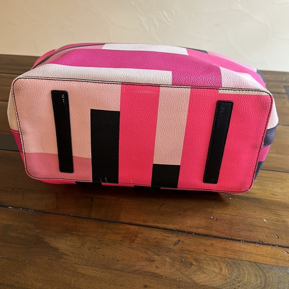 Kate Spade Lolly Print Mod Zippered Tote Bonus Wristlet - Picture 7 of 12